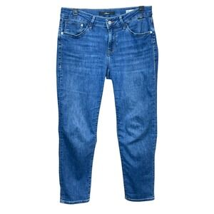Mavi Emma Petite Slim Boyfriend Blue Jeans Medium Wash Denim Womens Size 27p